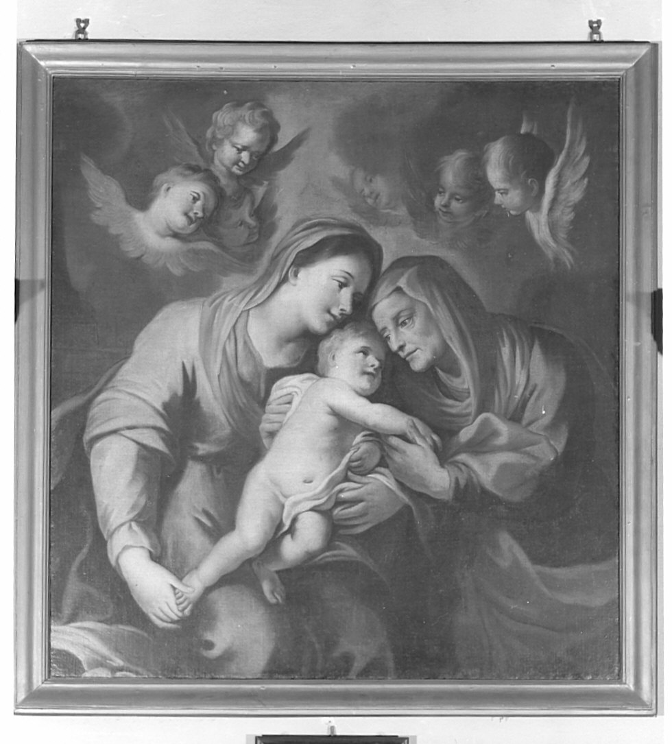 Madonna con Bambino e Sant'Anna (dipinto, opera isolata) - ambito lombardo (fine/inizio secc. XVII/ XVIII)