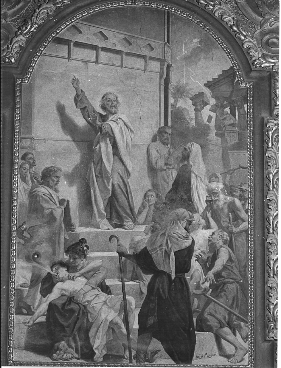 miracoli di San Pietro (dipinto, opera isolata) di Morgari Luigi (attribuito) (fine/inizio secc. XIX/ XX)