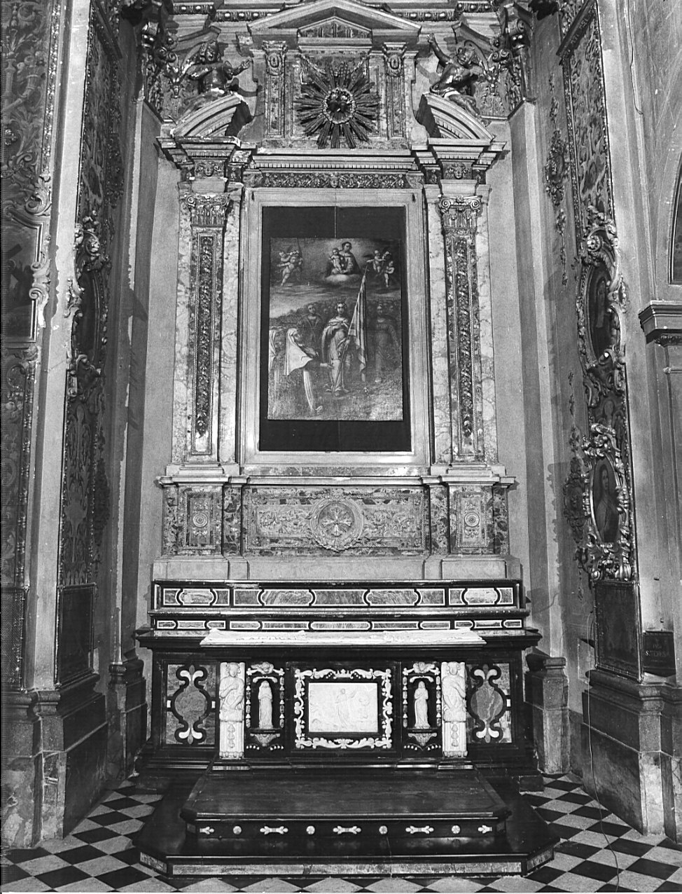 altare, complesso decorativo - bottega bergamasca (sec. XVII, sec. XVIII)