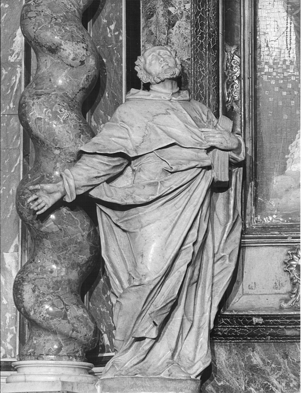 San Domenico (scultura, elemento d'insieme) di Caniana Giovanni Battista (attribuito), Corbarelli Domenico (attribuito) (inizio sec. XVIII)