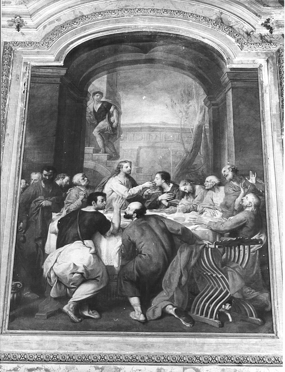 ultima cena (dipinto, opera isolata) di Lazzarini Gregorio (attribuito) (prima metà sec. XVIII)