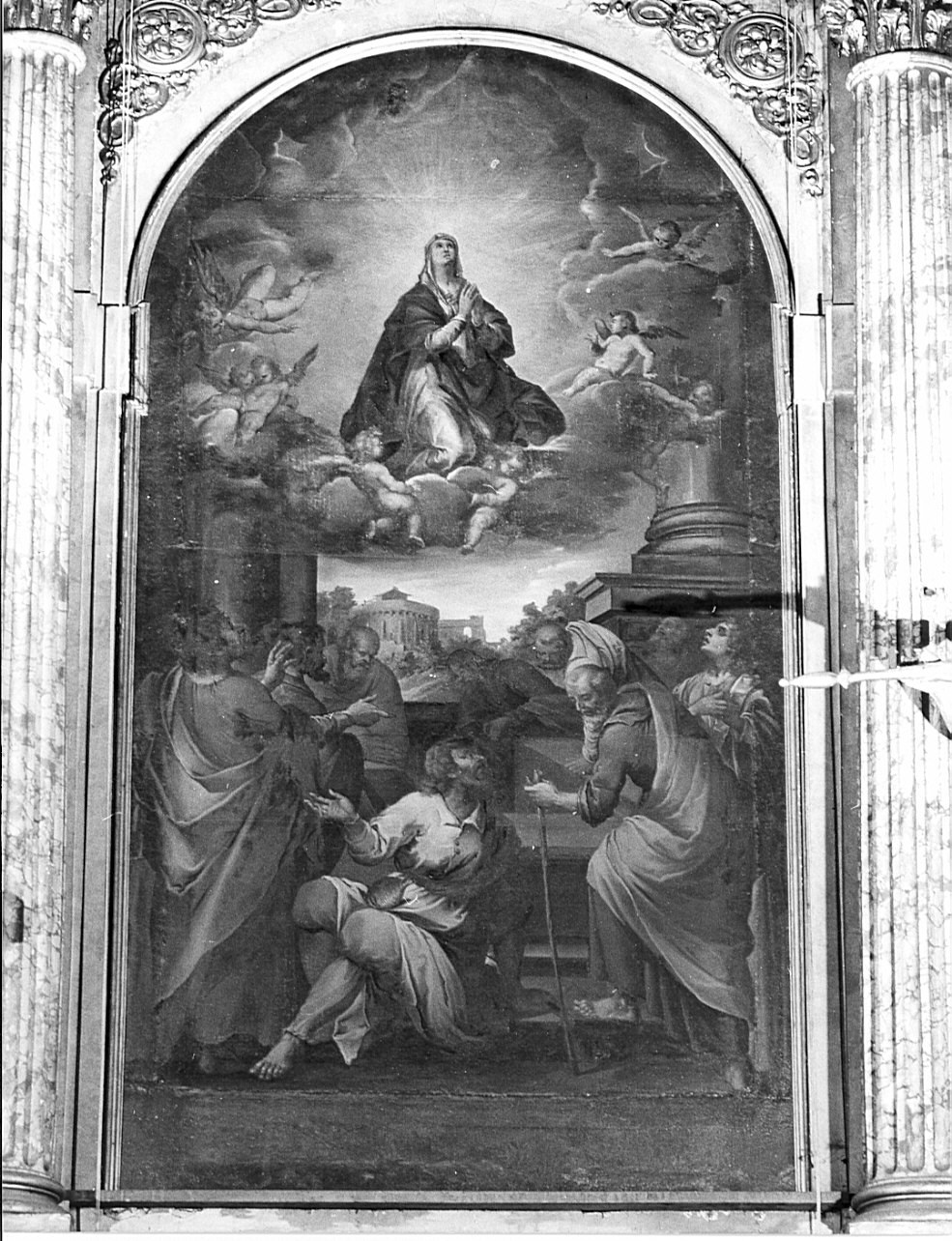 assunzione della Madonna (dipinto, opera isolata) di Carpinoni Domenico (attribuito) (prima metà sec. XVII)