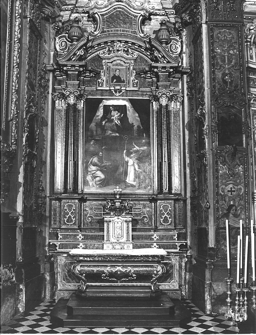 altare, complesso decorativo - bottega bergamasca (sec. XVIII)