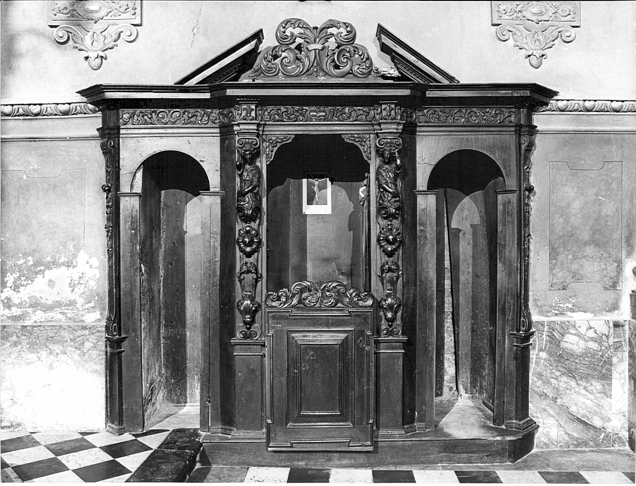 confessionale, opera isolata - bottega bergamasca (fine/inizio secc. XVII/ XVIII)