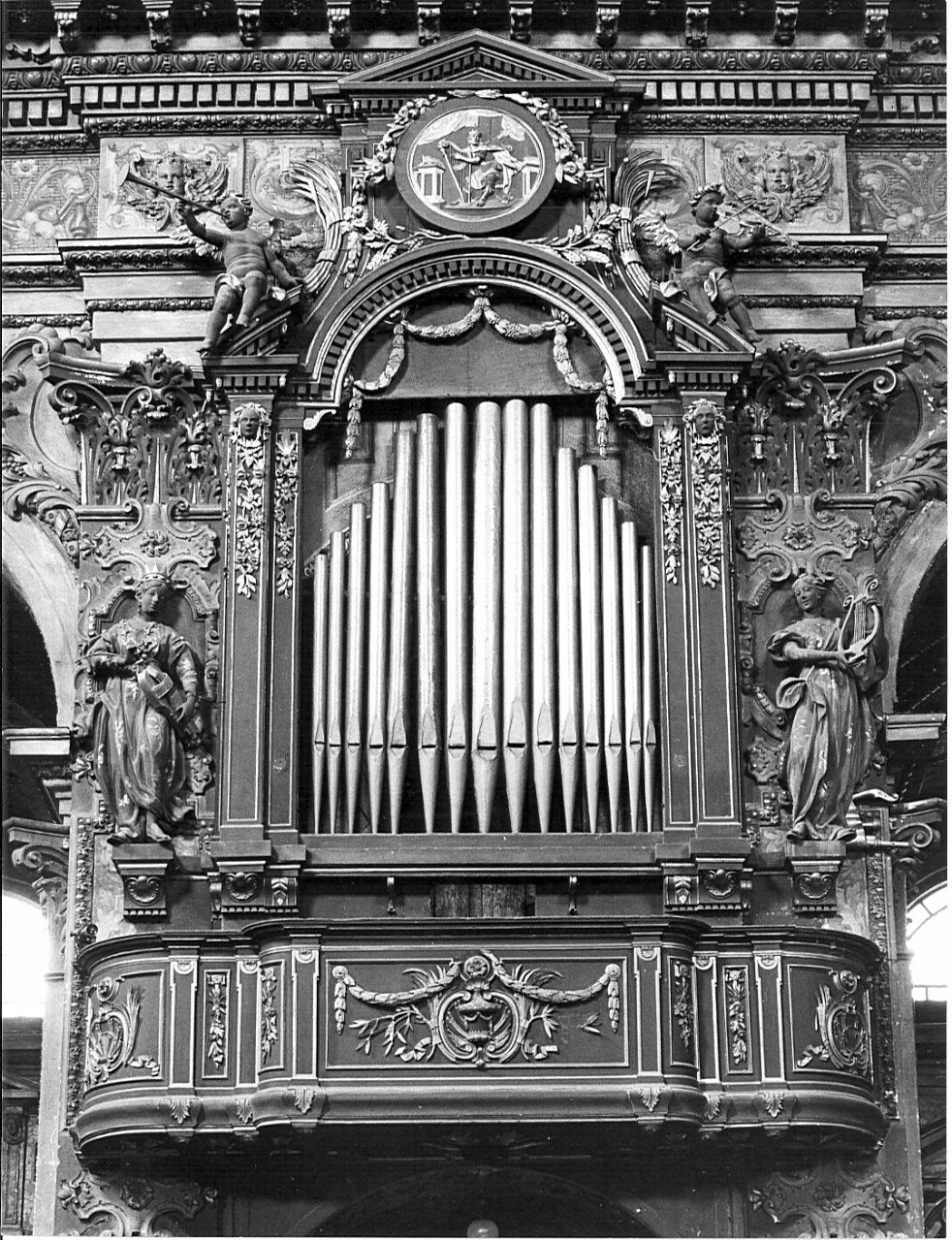 tribuna d'organo, coppia - bottega bergamasca (sec. XVIII)