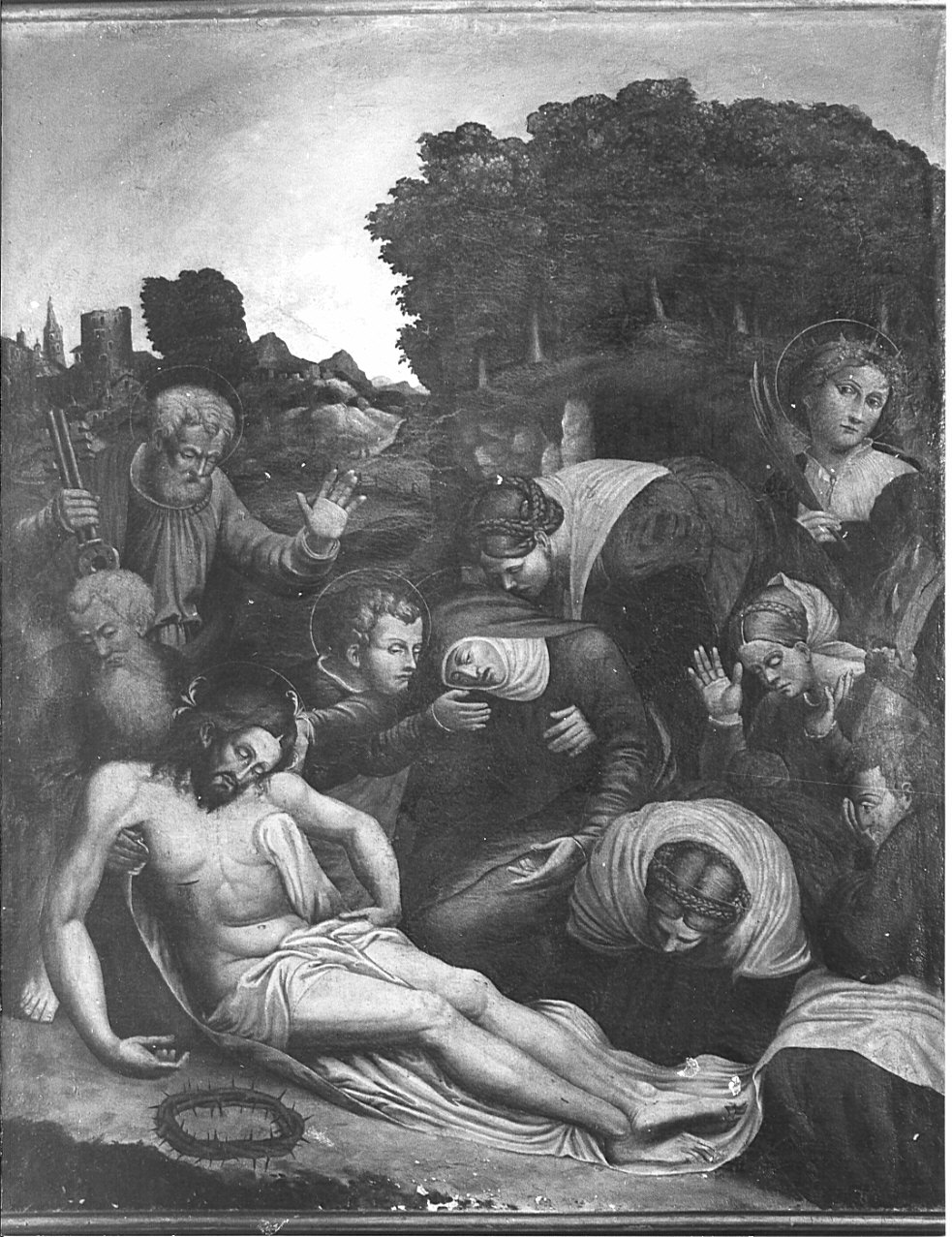 deposizione (dipinto, opera isolata) - ambito lombardo (prima metà sec. XVI)