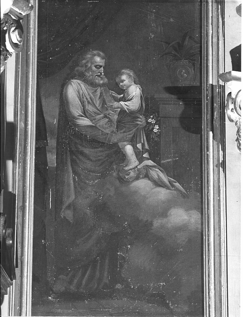 Maria Vergine bambina con San Gioacchino (dipinto, pendant) - ambito bergamasco (sec. XVIII)