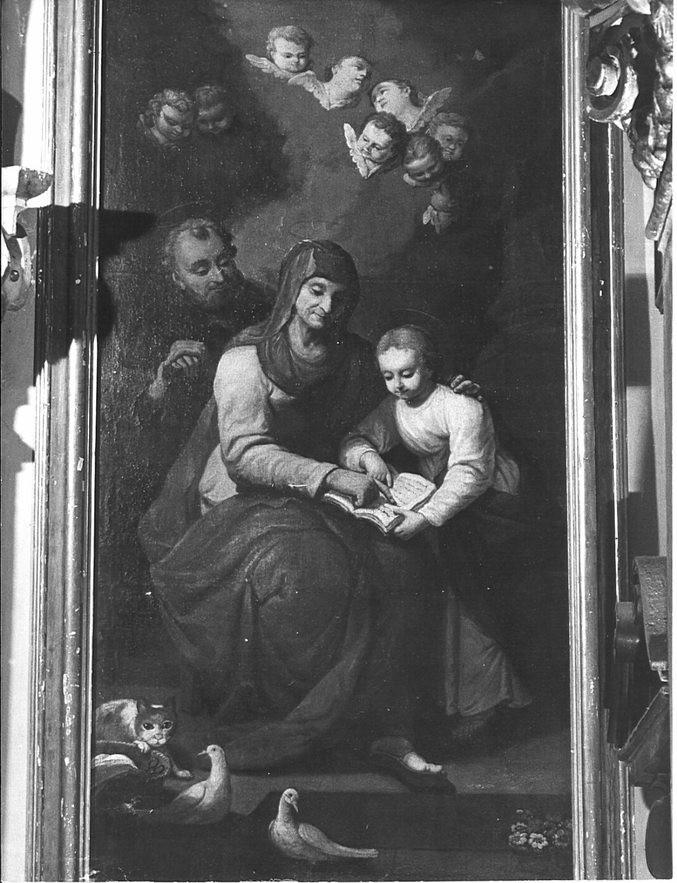 Maria Vergine bambina con Sant'Anna e San Gioacchino (dipinto, pendant) - ambito bergamasco (sec. XVIII)