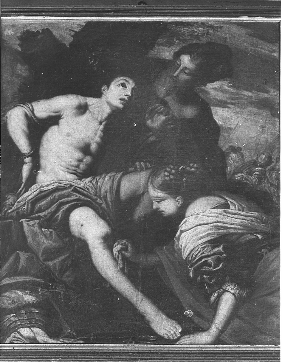 San Sebastiano curato da Irene (dipinto, pendant) - ambito veneto (sec. XVII)