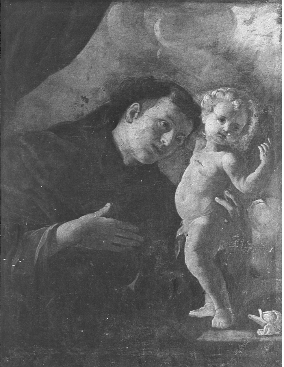 Sant'Antonio da Padova con il bambino (dipinto, opera isolata) - ambito veneto (prima metà sec. XVIII)