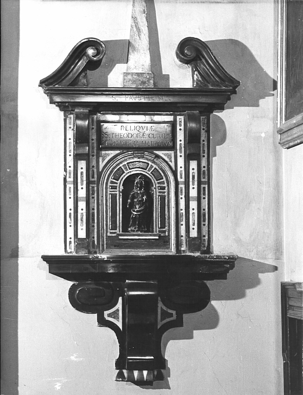 tabernacolo-reliquiario, coppia - bottega bergamasca (inizio sec. XVIII)