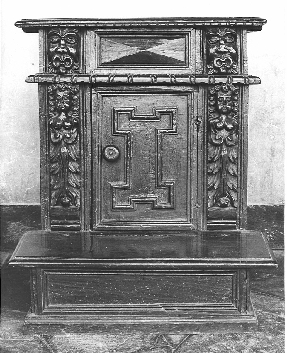 inginocchiatoio - a stipetto, opera isolata - bottega bergamasca (sec. XVII)