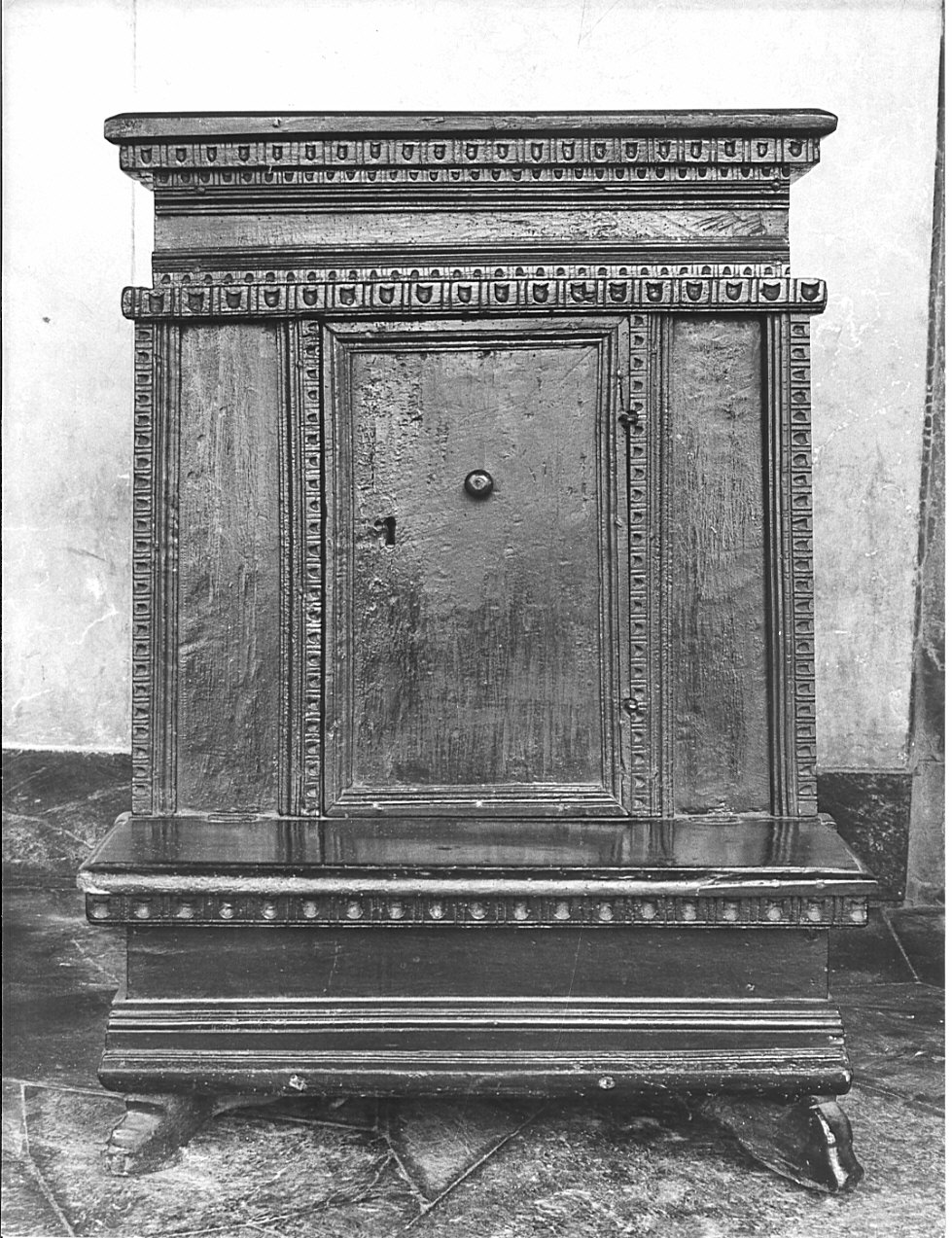 inginocchiatoio - a stipetto, opera isolata - bottega bergamasca (sec. XVII)