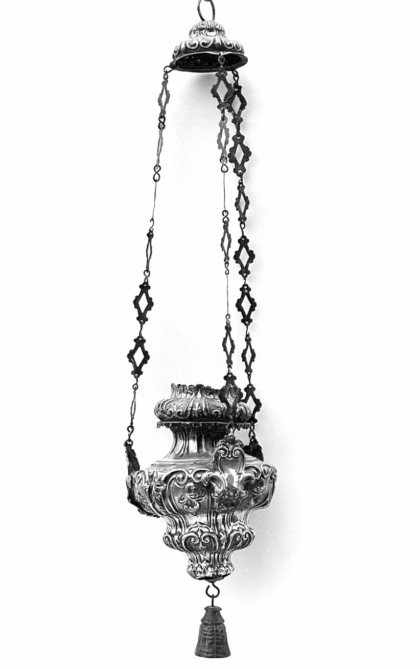 lampada pensile, opera isolata - bottega bergamasca (metà sec. XVIII)