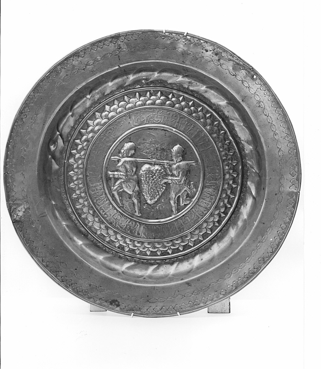 piatto per elemosine, opera isolata - bottega tirolese (sec. XVII)