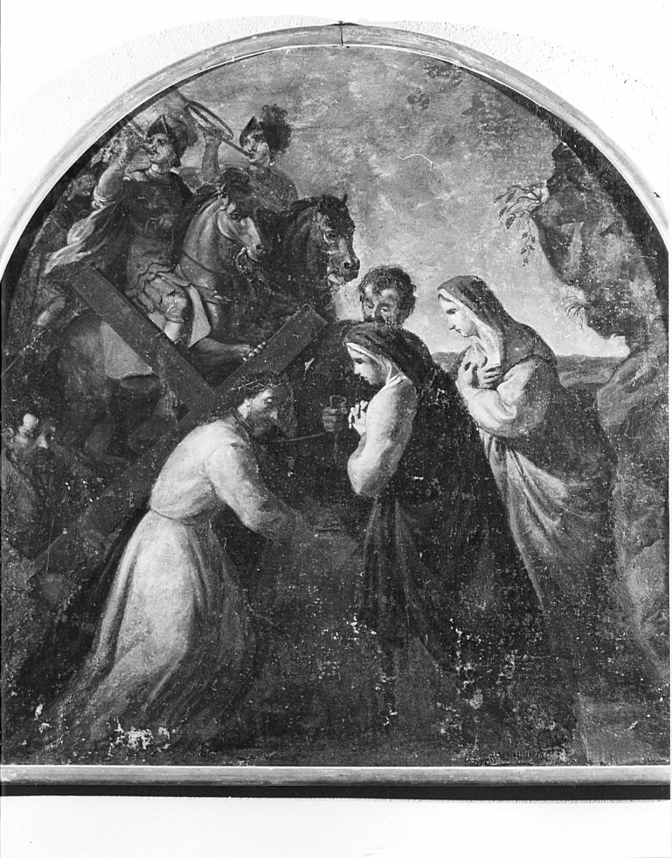 Gesù incontra la Madonna (dipinto, pendant) - ambito veneto (?) (sec. XVIII)