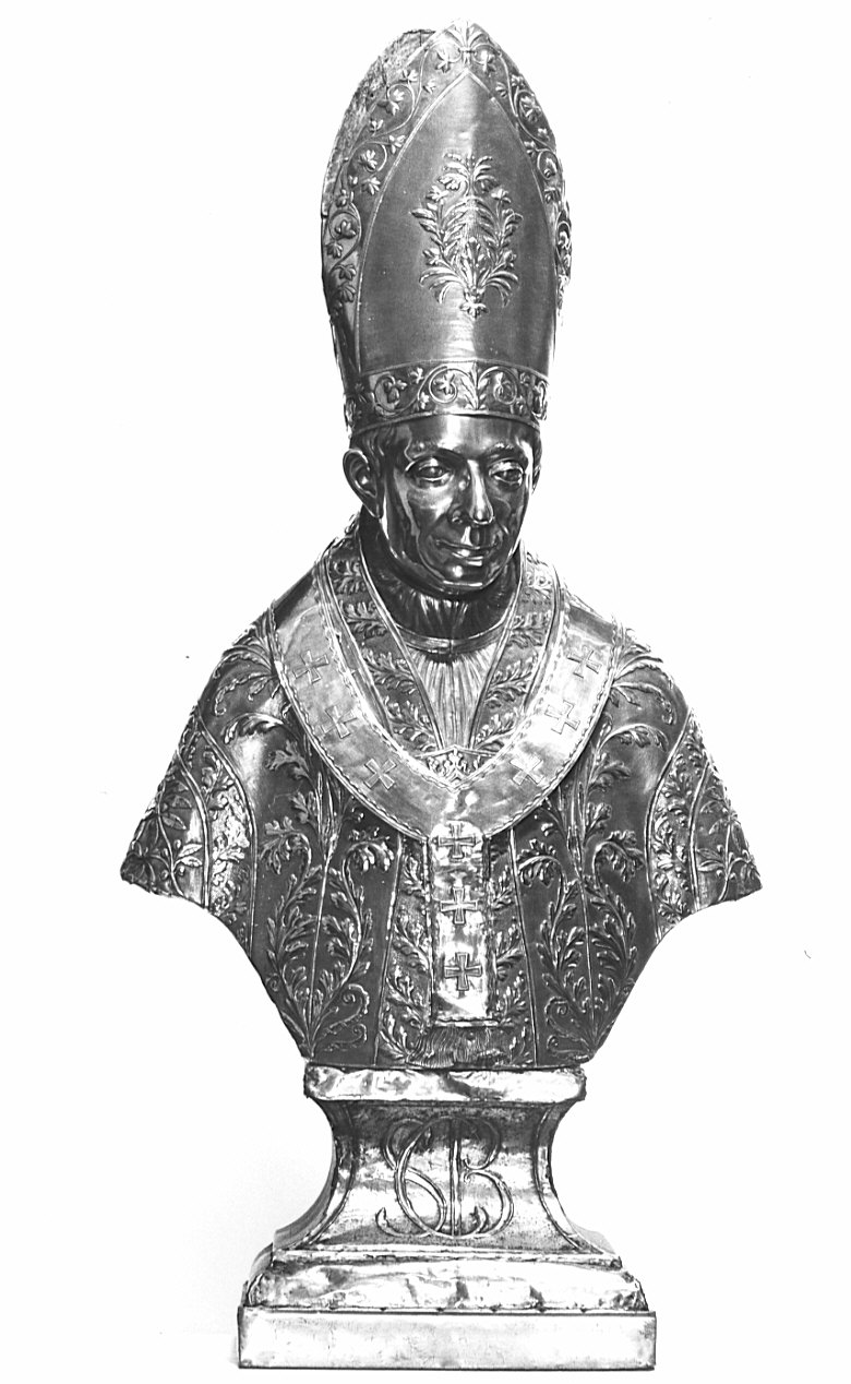 San Carlo Borromeo (reliquiario - a busto, opera isolata) di Filiberti Pietro (attribuito) (sec. XVIII)