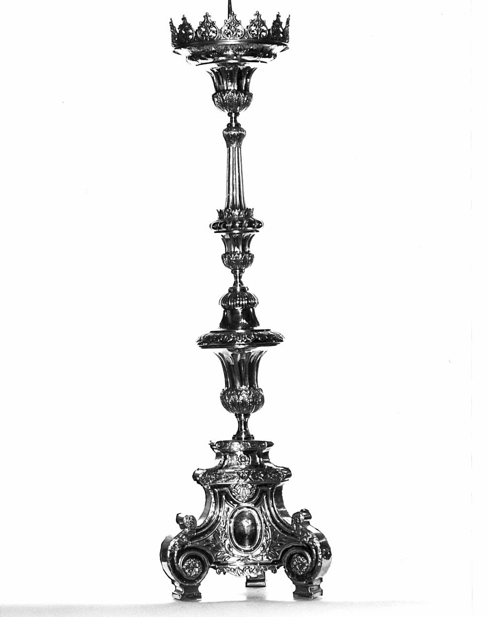 candeliere, serie - bottega bergamasca (metà sec. XVIII)