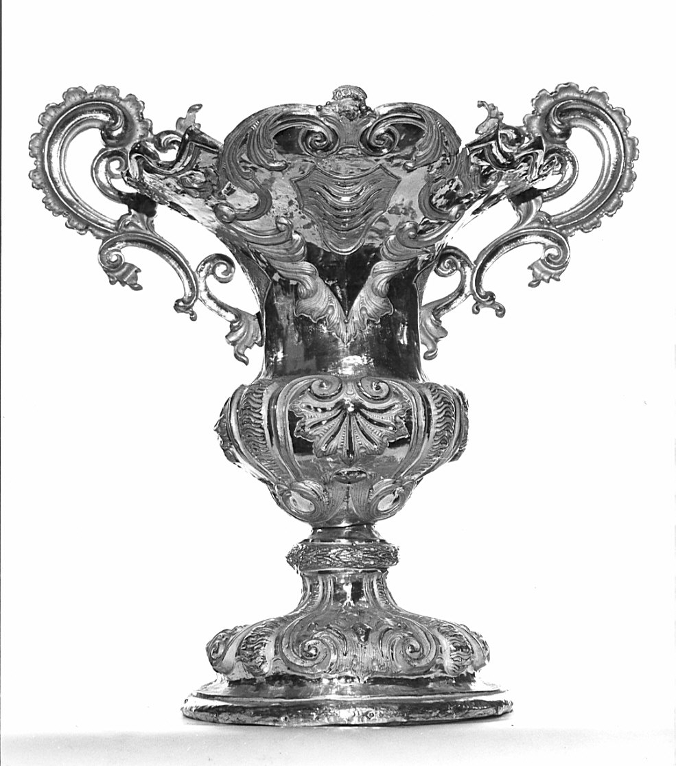 vaso d'altare per composizione floreale, serie - bottega bergamasca (metà sec. XVIII)