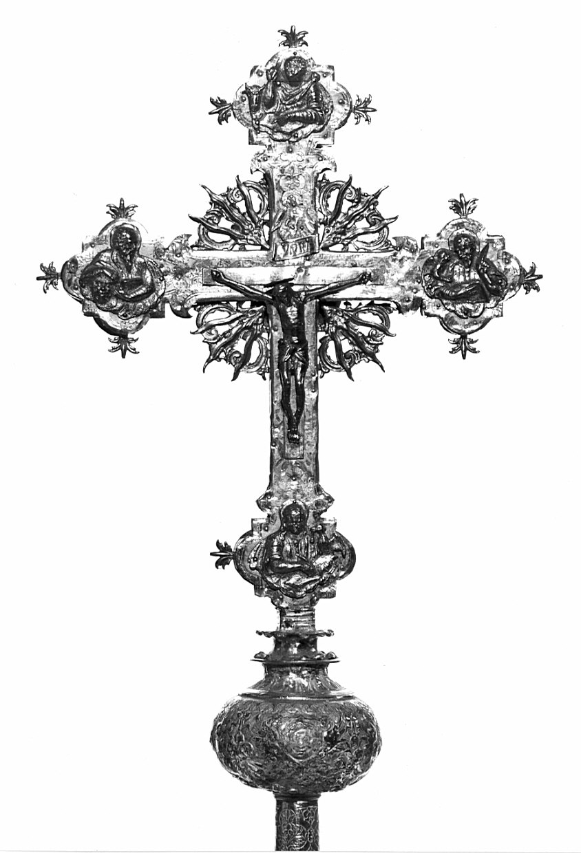 Cristo crocifisso (croce processionale, opera isolata) - bottega bergamasca (sec. XVII)