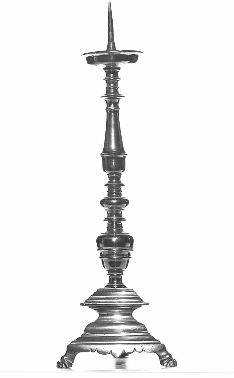 candeliere d'altare, serie - bottega bergamasca (sec. XVIII)