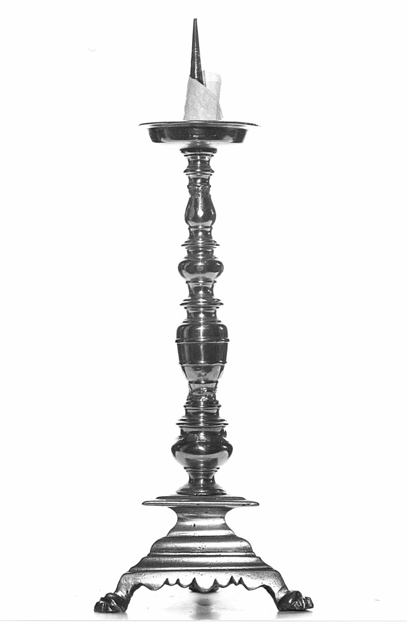 candeliere d'altare, serie - bottega bergamasca (sec. XVIII)