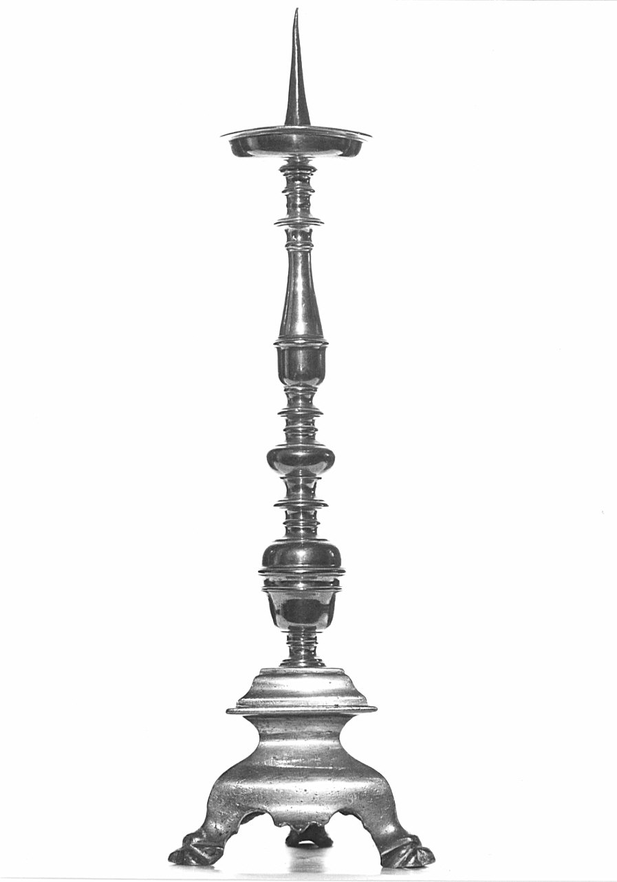 candeliere d'altare, serie - bottega bergamasca (sec. XVIII)