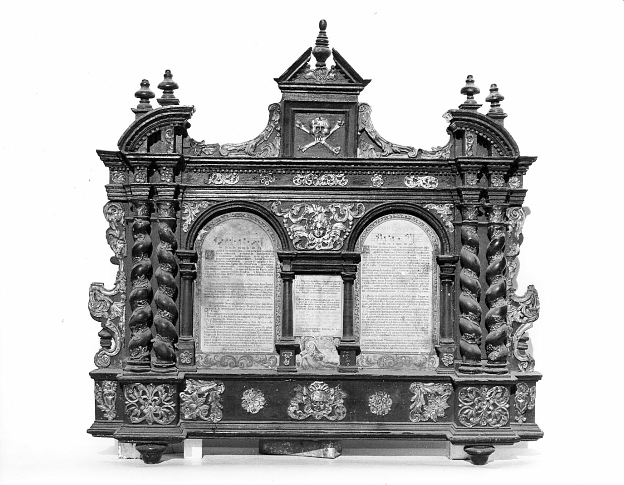 cartagloria architettonica, opera isolata - bottega bergamasca (primo quarto sec. XVIII)