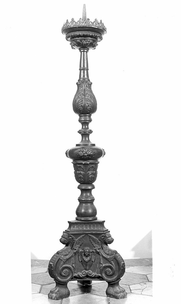 candeliere, opera isolata - bottega bergamasca (fine sec. XVIII)