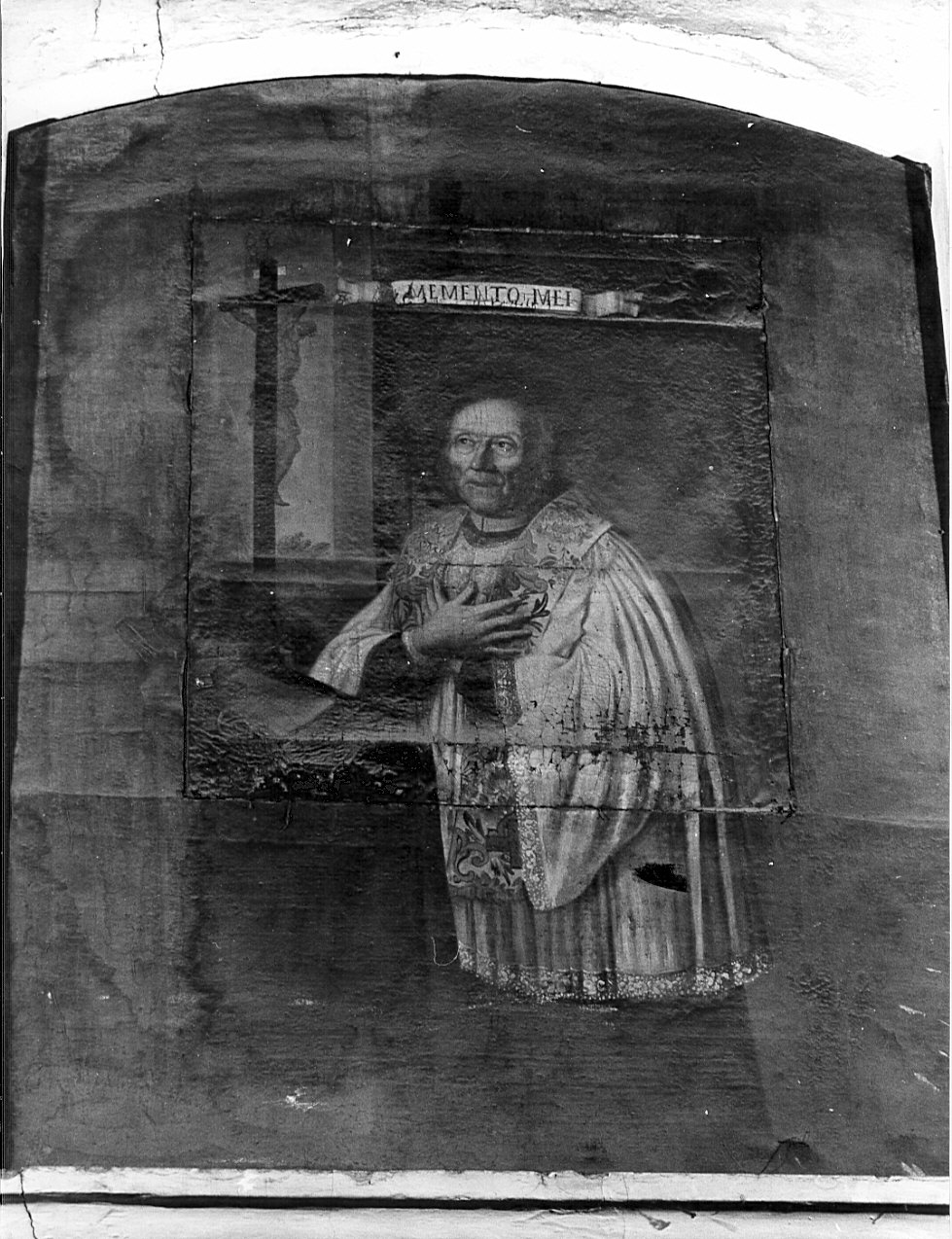 ritratto a figura intera del parroco P. Maria Piazzoni (dipinto, opera isolata) - ambito bergamasco (seconda metà sec. XVIII)