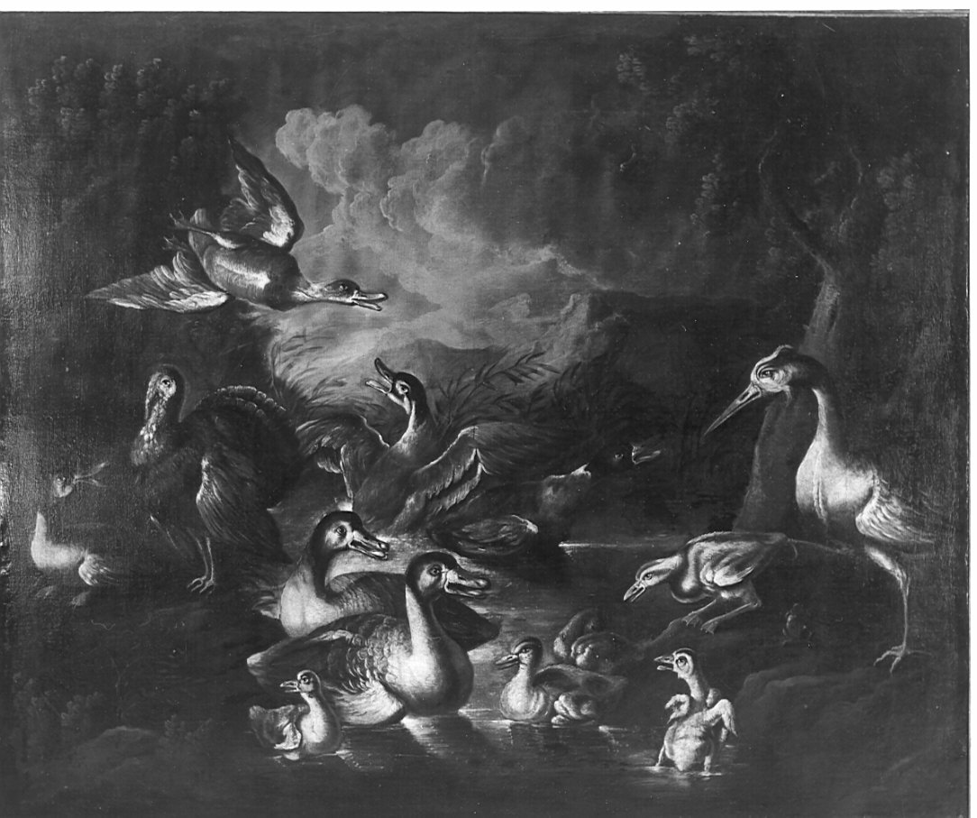 paesaggio con animali (dipinto, opera isolata) di Crivelli Giovanni detto Crivellino (sec. XVIII)