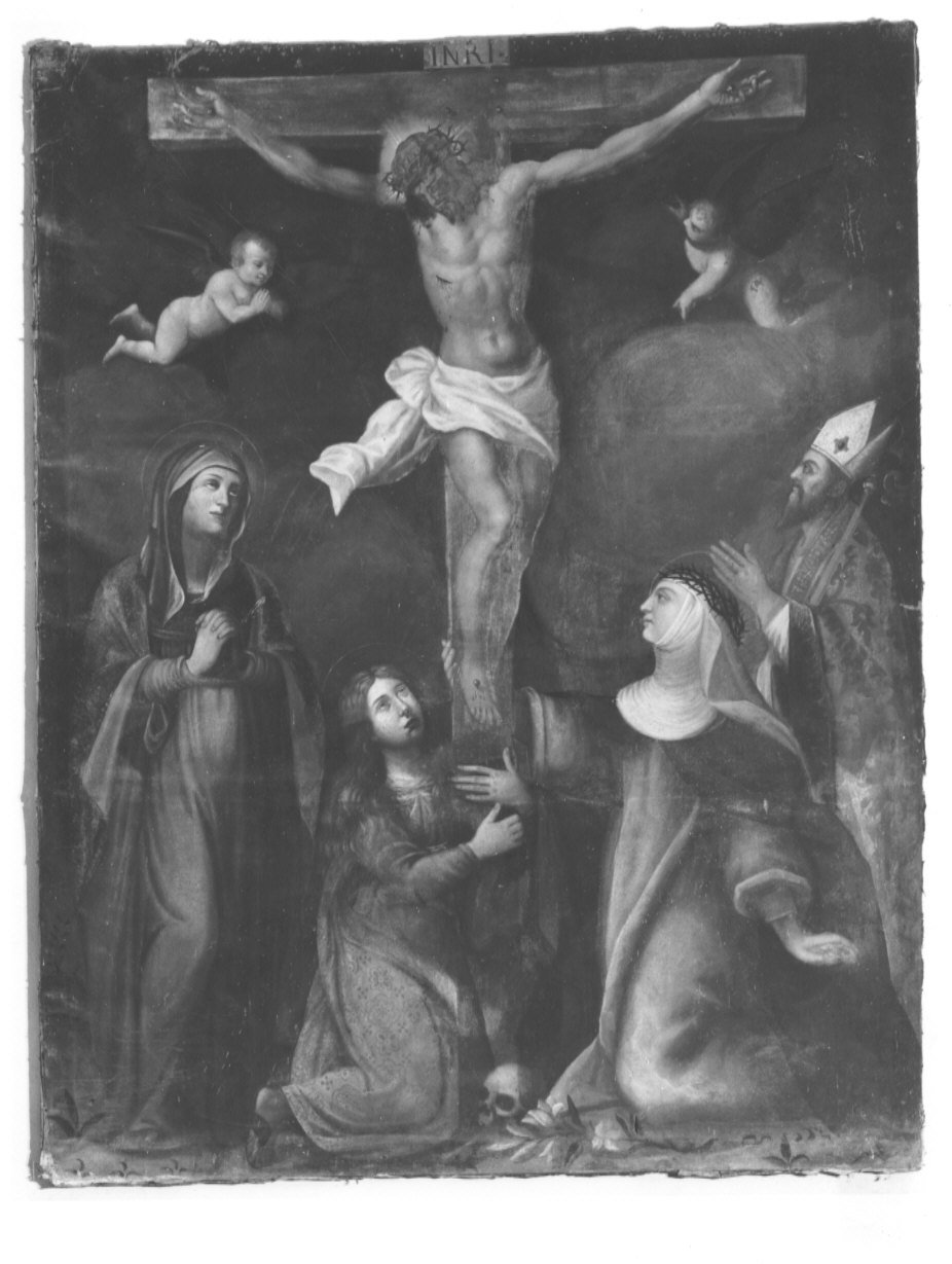 crocifissione di Cristo (pala d'altare, opera isolata) - ambito bergamasco (fine sec. XVII)