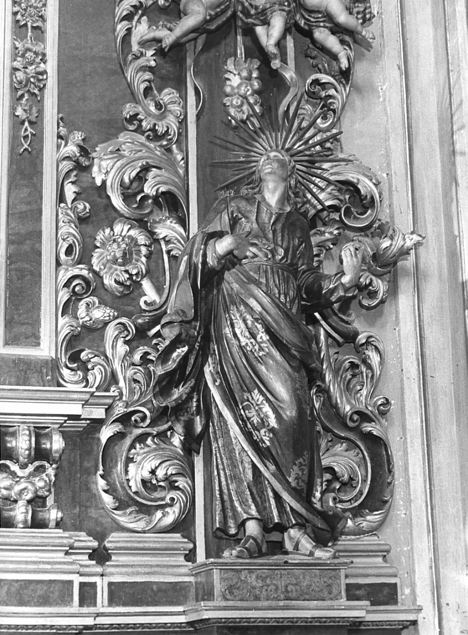 San Giovanni Evangelista (statua, elemento d'insieme) - bottega bergamasca (sec. XVII)