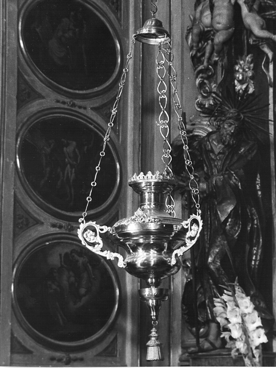 lampada pensile, coppia - bottega lombarda (sec. XIX)