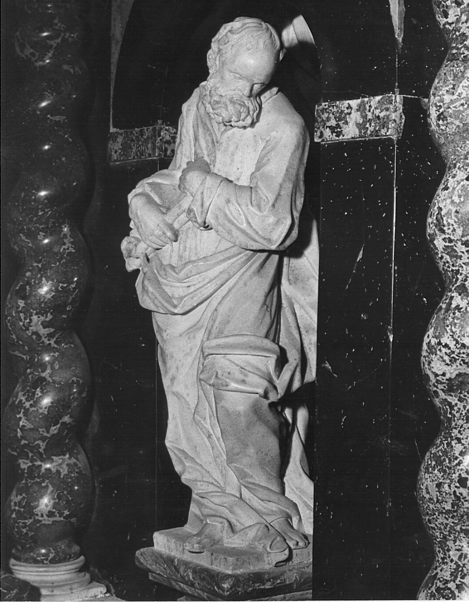 San Pietro (statua, elemento d'insieme) - bottega bergamasca (fine/inizio secc. XVII/ XVIII)