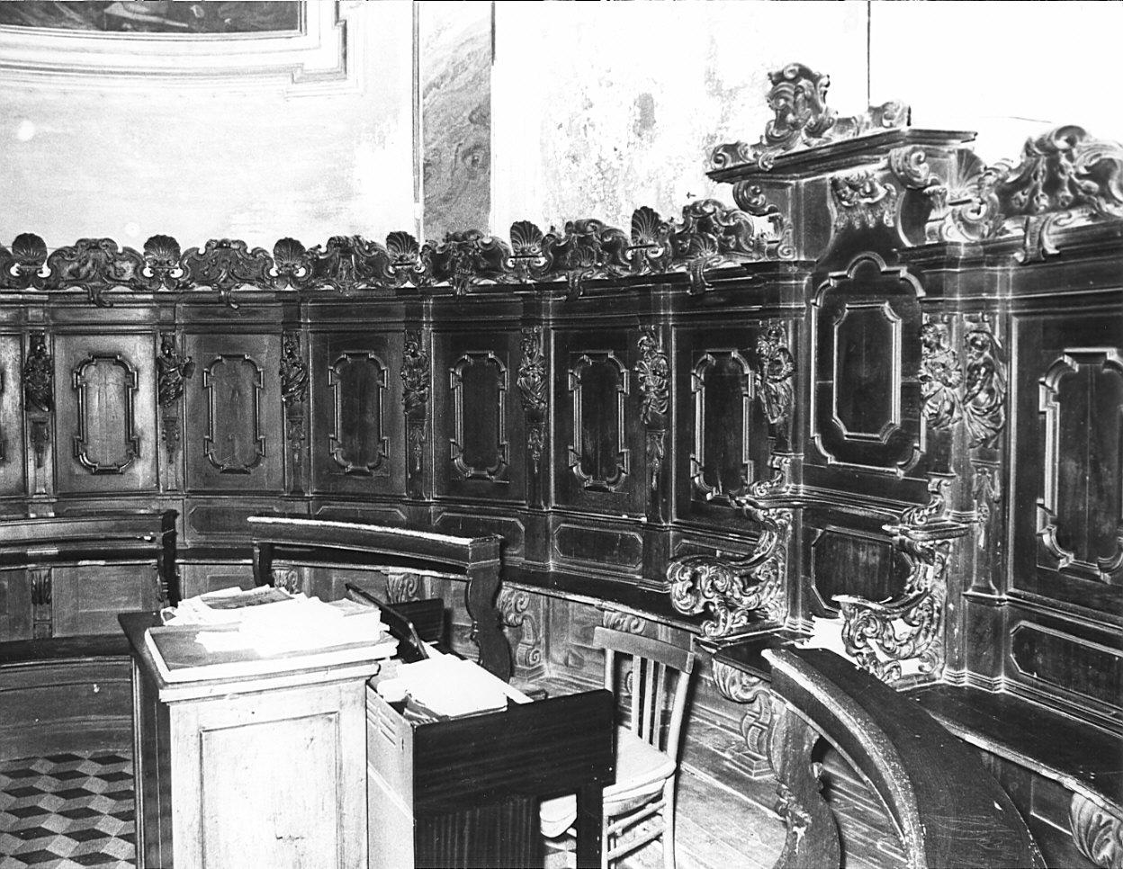 stalli del coro, insieme - bottega bergamasca (sec. XVIII)