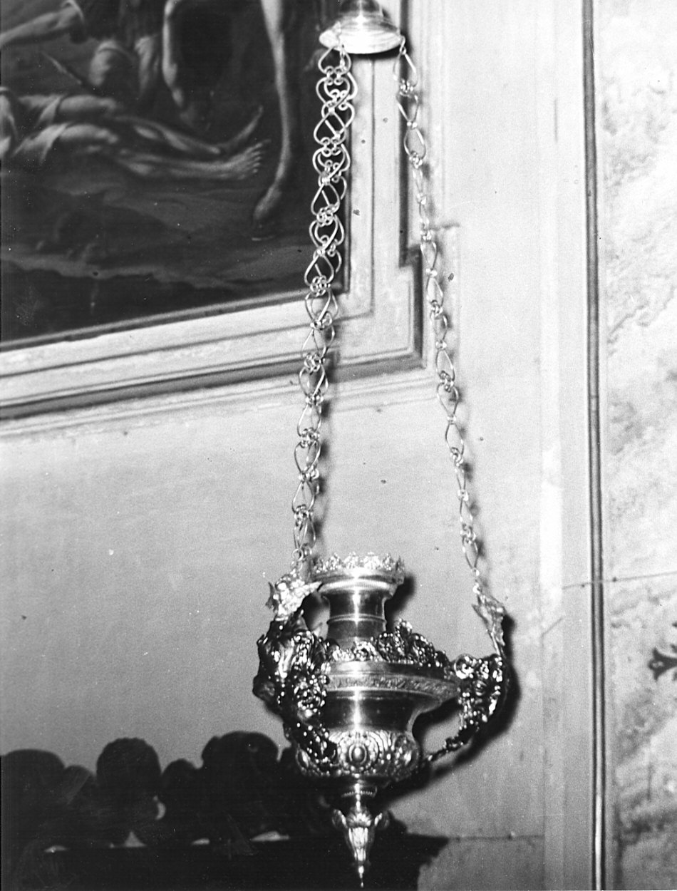 lampada pensile, coppia - bottega lombarda (inizio sec. XIX)