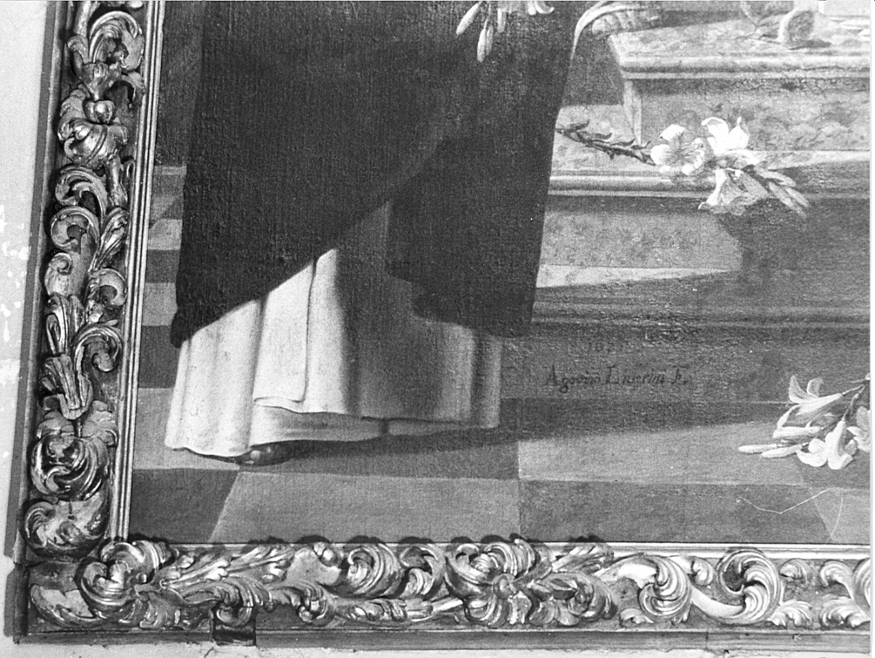 cornice di dipinto, opera isolata - bottega bergamasca (sec. XVII)