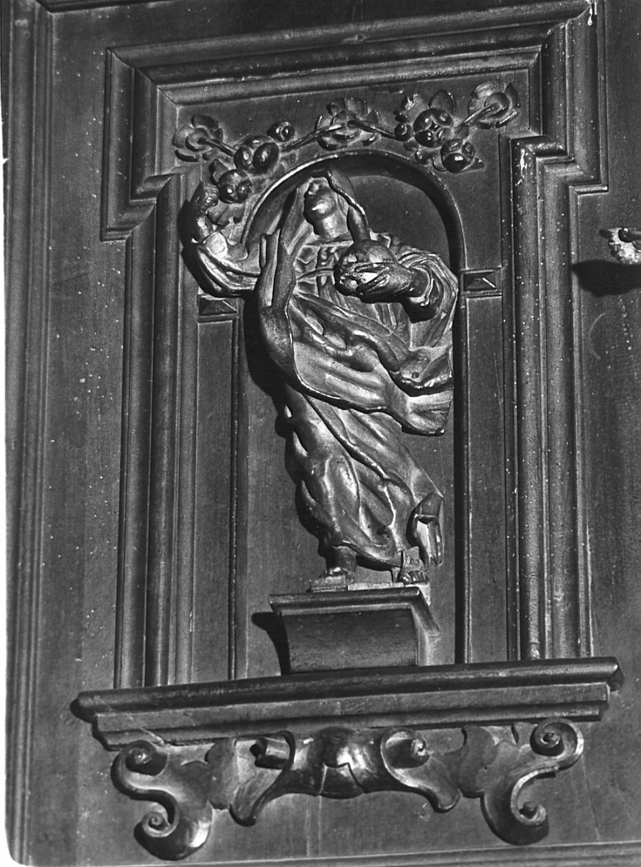 Virtù (statua, elemento d'insieme) - bottega bergamasca (sec. XVII)