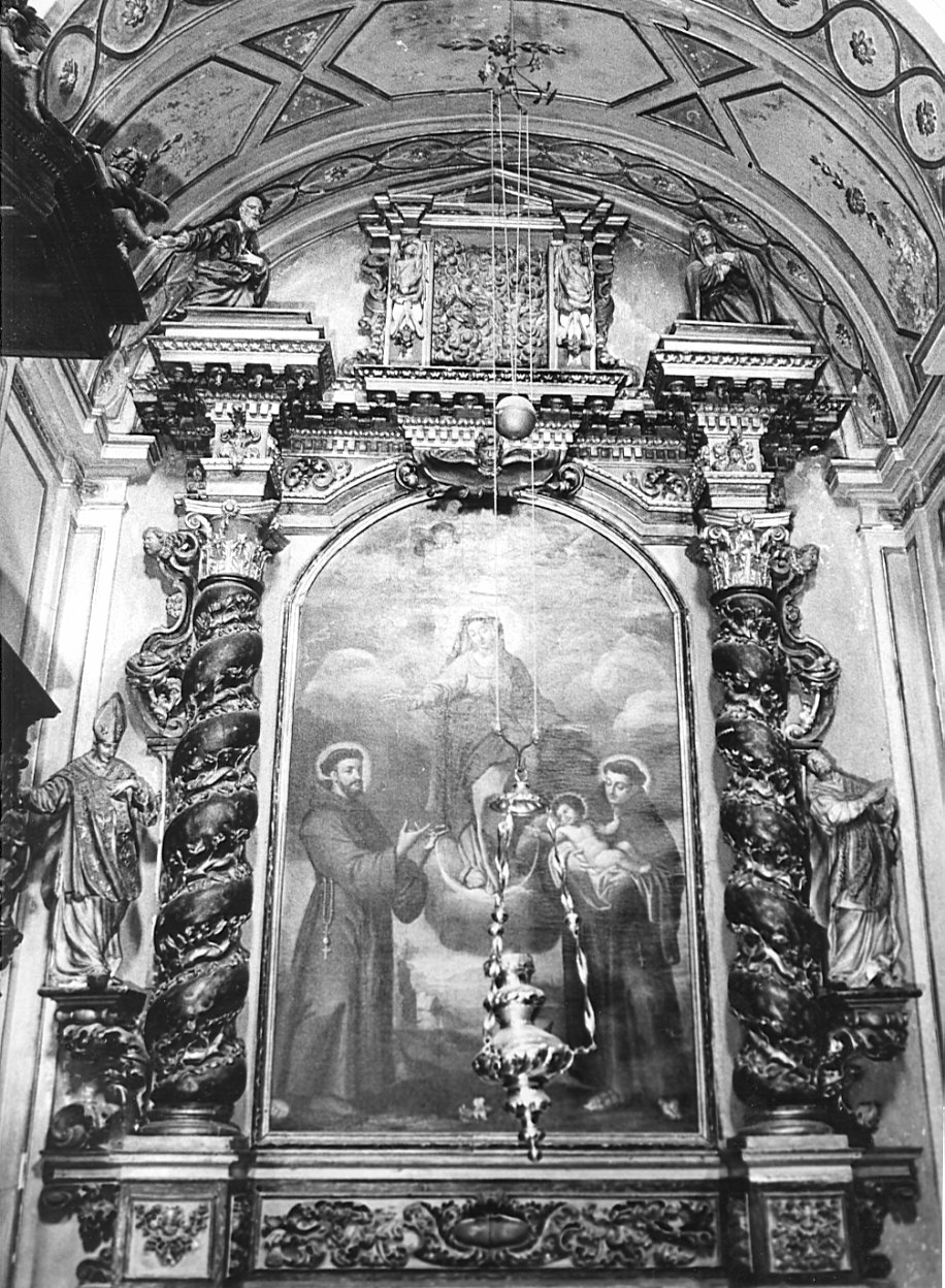 ancona, elemento d'insieme - bottega bergamasca (sec. XVII)