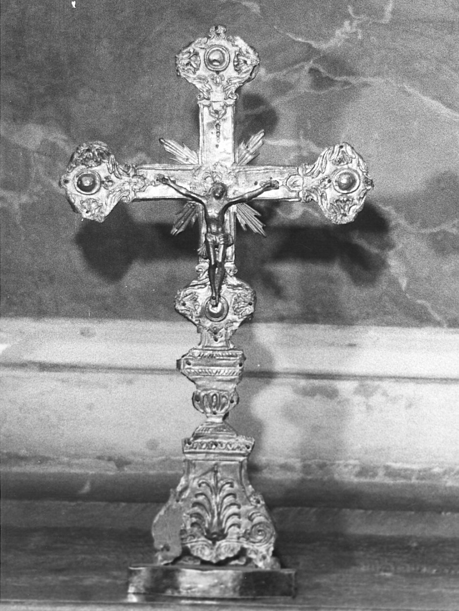 croce d'altare, opera isolata - bottega lombarda (metà sec. XVIII)