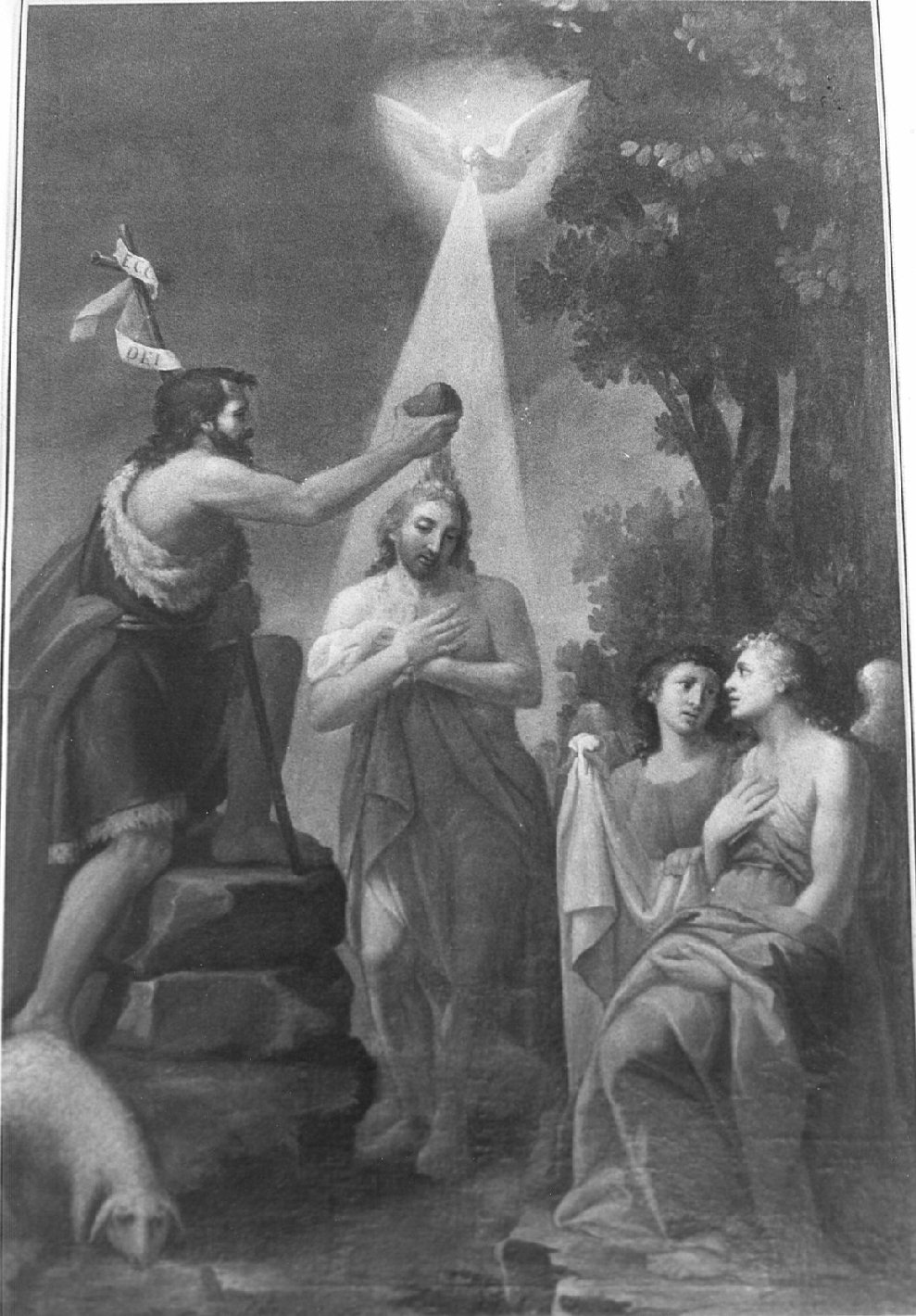 battesimo di Cristo (dipinto, opera isolata) - ambito italiano (fine/inizio secc. XVIII/ XIX)