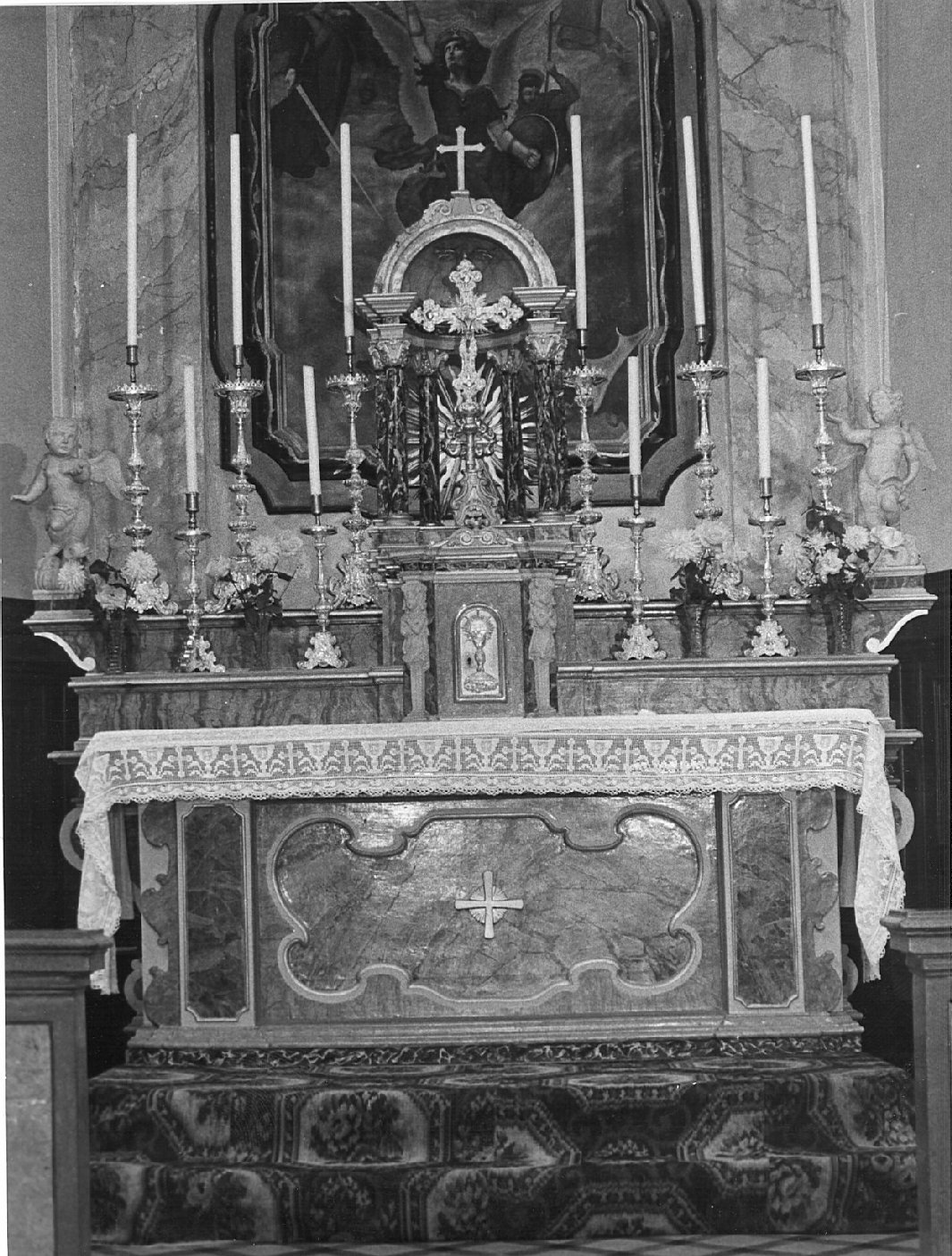 altare, complesso decorativo - bottega bergamasca (ultimo quarto sec. XVIII)