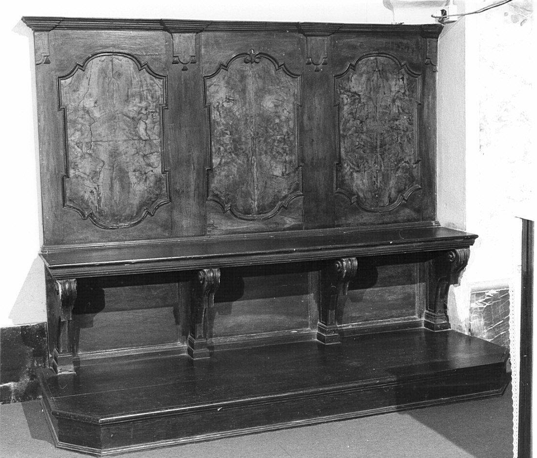 sedile, opera isolata - bottega lombarda (fine/inizio secc. XVIII/ XIX)