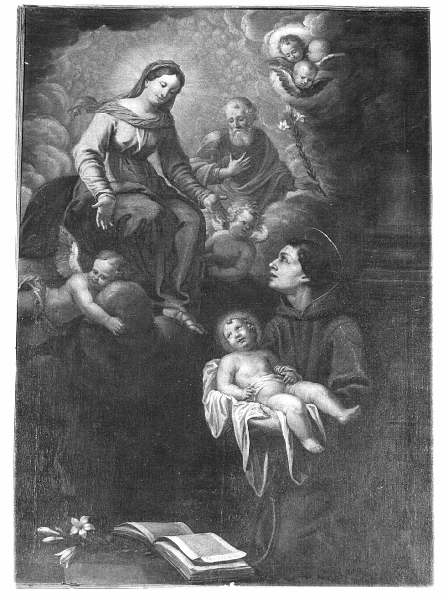 Sacra Famiglia con Sant'Antonio da Padova (dipinto, opera isolata) - ambito lombardo (fine/inizio secc. XVIII/ XIX)