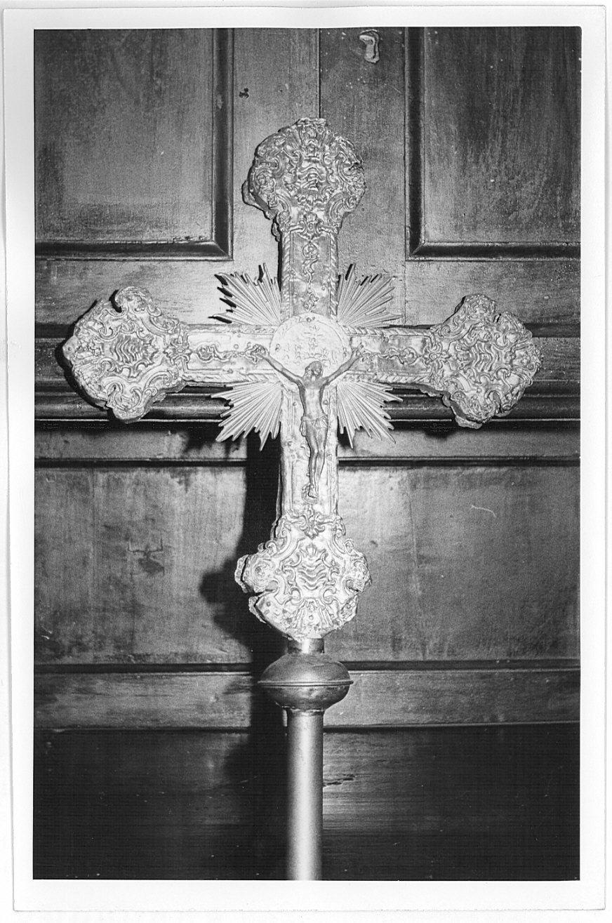 croce processionale, opera isolata - bottega bergamasca (sec. XVIII)