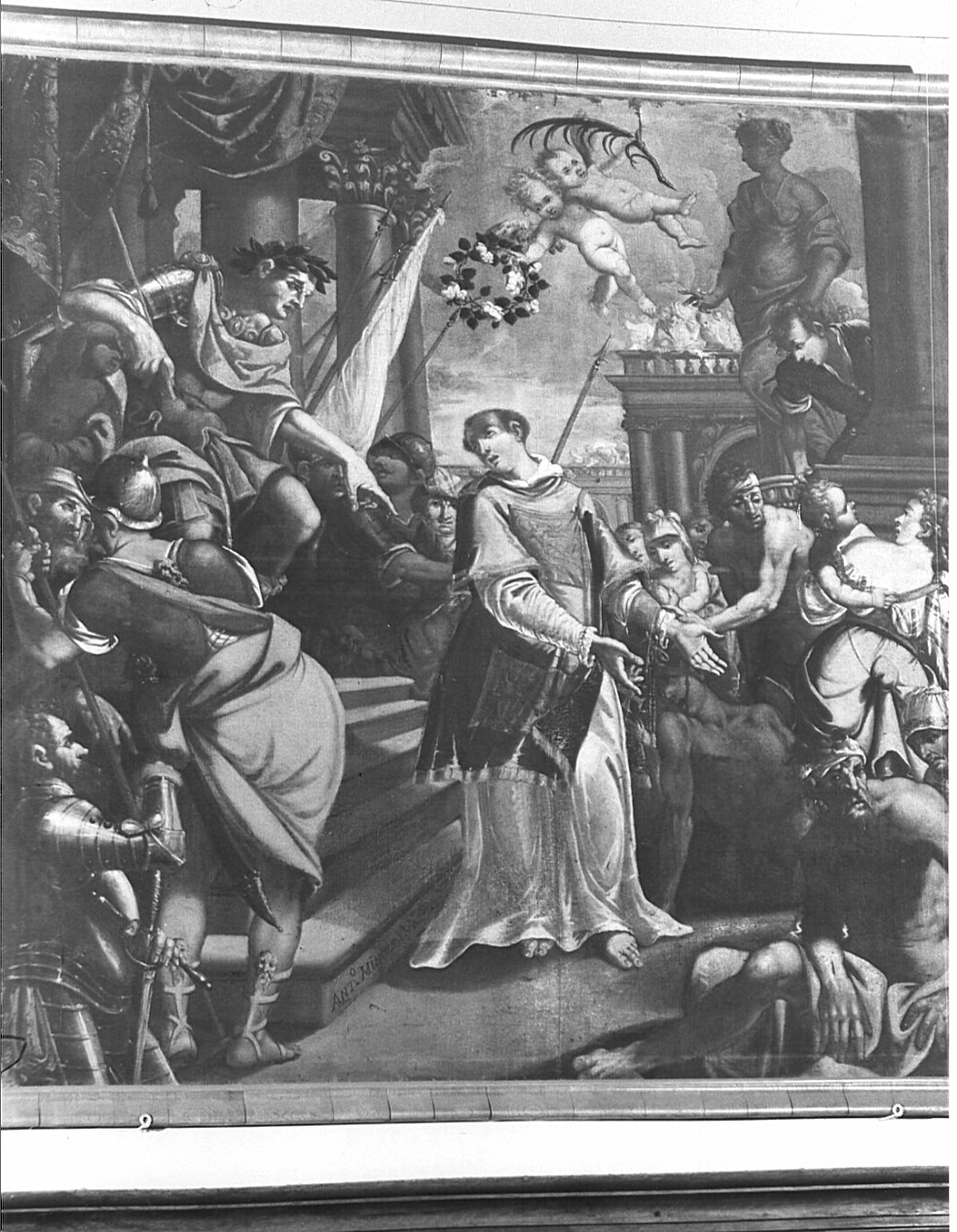 San Lorenzo condannato al martirio (dipinto, opera isolata) di Minozzi Antonio (sec. XVIII)