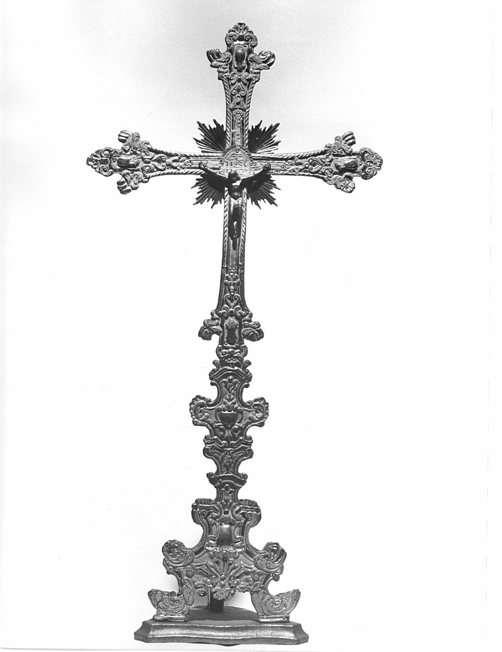 croce d'altare, opera isolata - bottega lombarda (prima metà sec. XVIII)