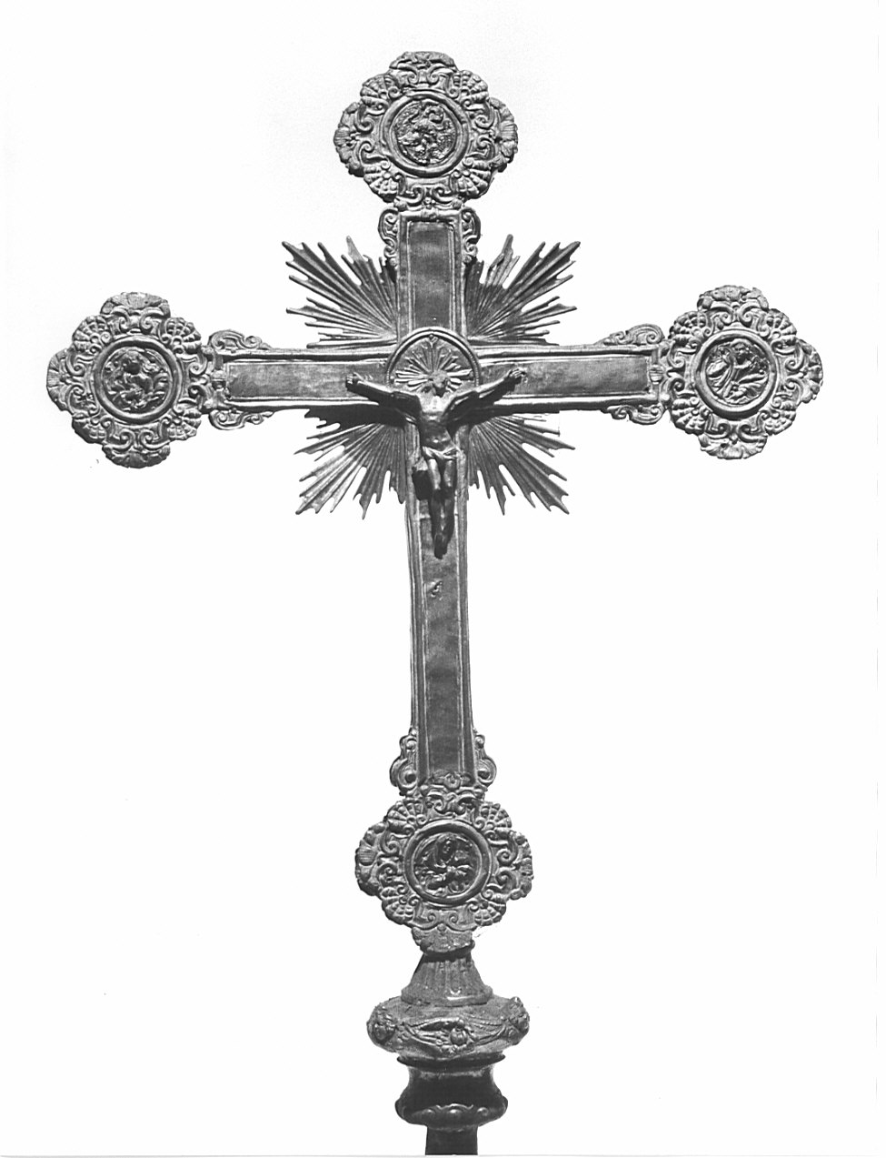 croce processionale, opera isolata - bottega lombarda (sec. XVII)