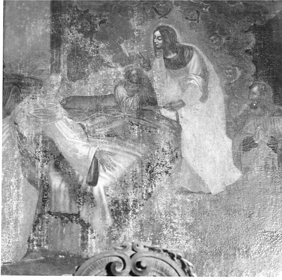 apparizione della Madonna a S. Nicola da Tolentino (?) (dipinto, opera isolata) - bottega bergamasca (fine sec. XVII)